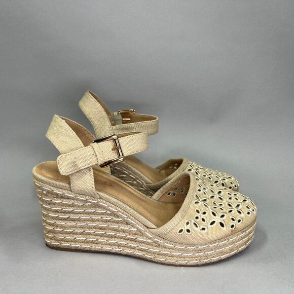 Skechers Women's Size 9 Cali Turtledove Platform Wedge Espadrille Sandals - Picture 1 of 9